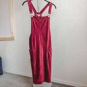 Burgundy velvet dress